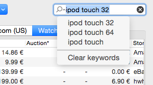 Cropped screenshot showing sample search on macOS